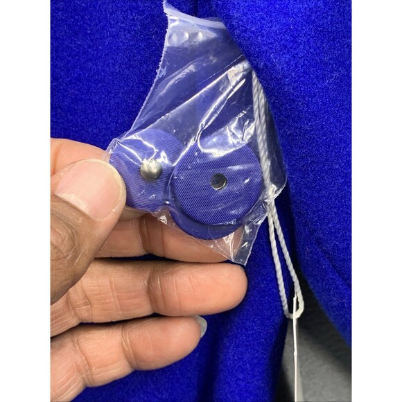 Worthington Womens Wool Blend Robe Coat Belted Cobalt Blue Size Small New - Picture 11 of 16